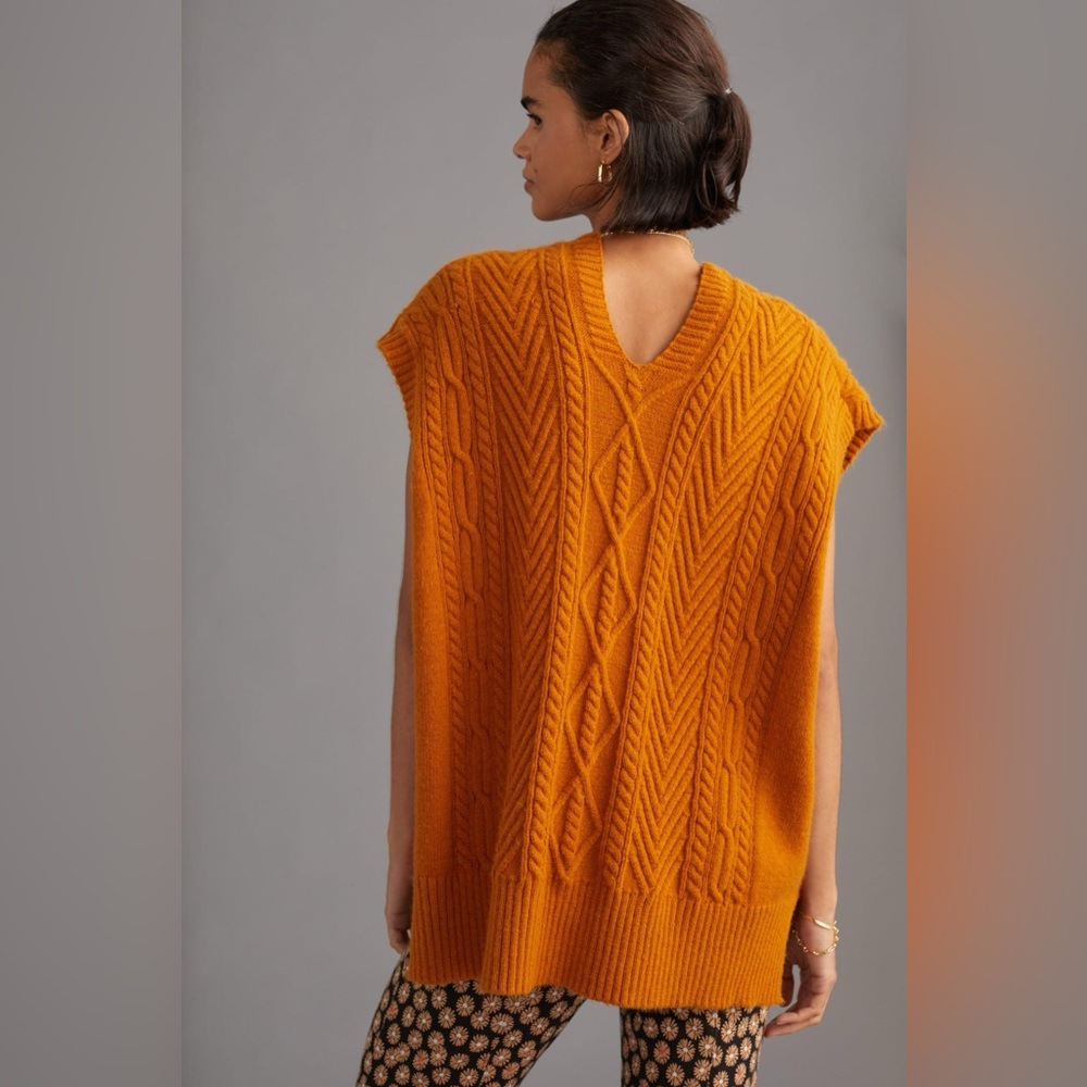 By Anthropologie cable knit sweater vest